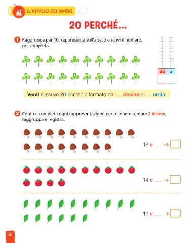 Abaco-numeri worksheet