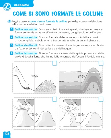 Montagne tettoniche clearance e vulcaniche